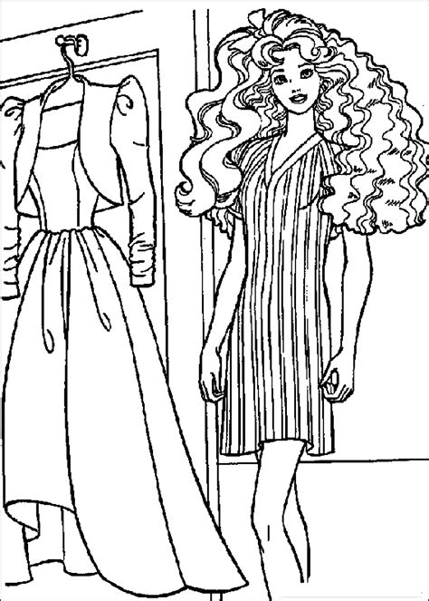 Drawing 23 From Barbie Coloring Page