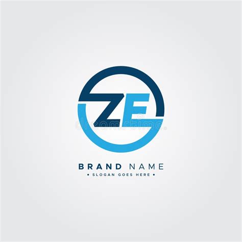 Initial Letter Ze Logo Simple Business Logo For Alphabet Z And E