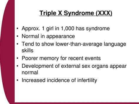 Xxxyyy Syndrome