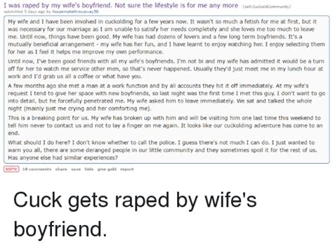 I Was Raped By My Wifes Boyfriend Not Sure The Lifestyle Is For Me Any