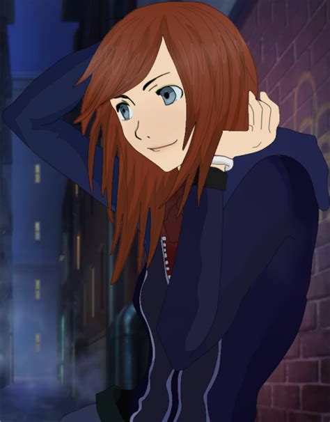 Anime Girl Blue Eyes Ginger Hair By Emmalineeucliffe On Deviantart