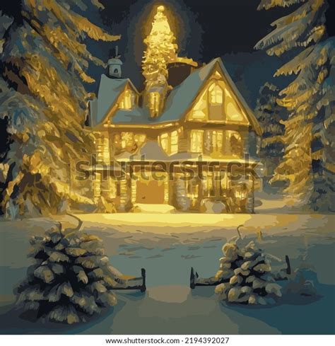 House Night Winter Over 30815 Royalty Free Licensable Stock Vectors
