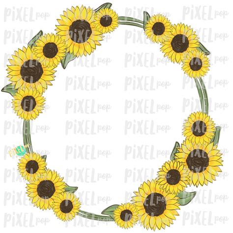 Sunflowers Frame PNG | Sunflowers | Sunflowers Design | Sublimation | Digital Painting | Spring ...