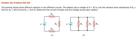 Use this circuit to show that the same current flows through every part of the circuit. Solved: The Drawing Shows Three Different Resistors In Two ...