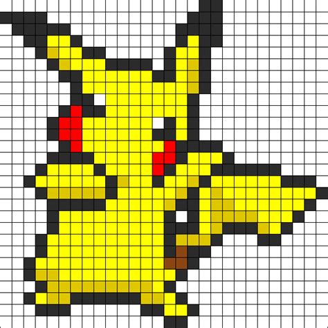 Pikachu Kandi Pattern Pixel Art Pokemon Pikachu Pokemon Bead