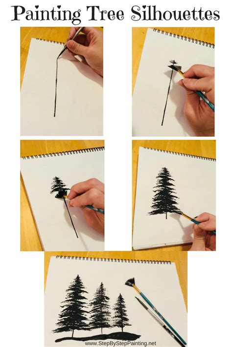Painting Trees With A Fan Brush Step By Step Acrylic Painting