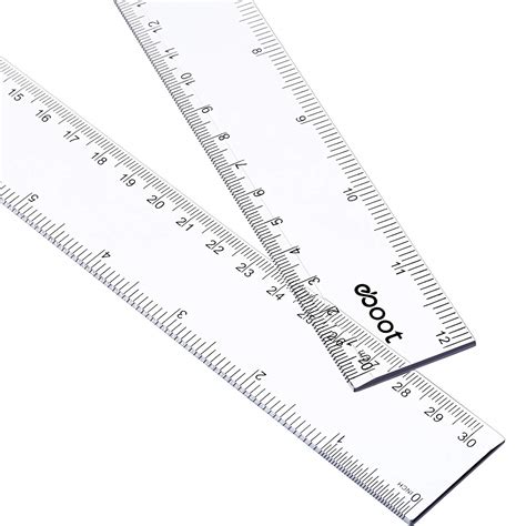 Buy Eboot 2 Pack Plastic Ruler Straight Ruler Plastic Measuring Tool