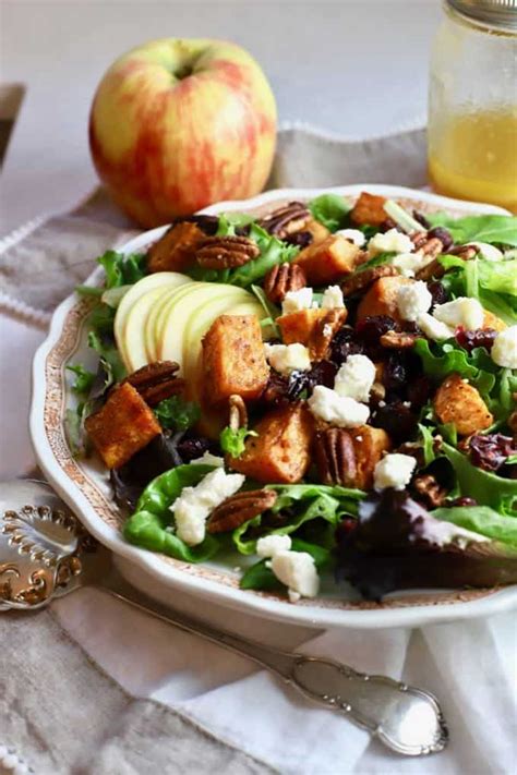 Fall Harvest Salad With Apples And Sweet Potatoes Gritsandpinecones