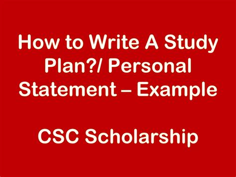 Please download the une application for undergraduate scholarship form and electronically complete all relevant sections. A Study Plan / Personal Statement - Sample for csc ...