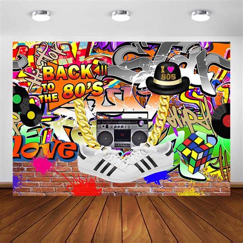 Buy COMOPHOTO S Theme Party Backdrop Graffiti Hip Hop S Birthday Party Decorations