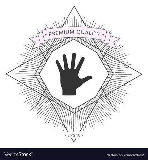 Helping Hand Silhouette Icon Royalty Free Vector Image