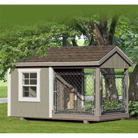 Fully Assembled 4 X 8 Ft Amish 1 Run Dog Kennel Outdoor Dog House