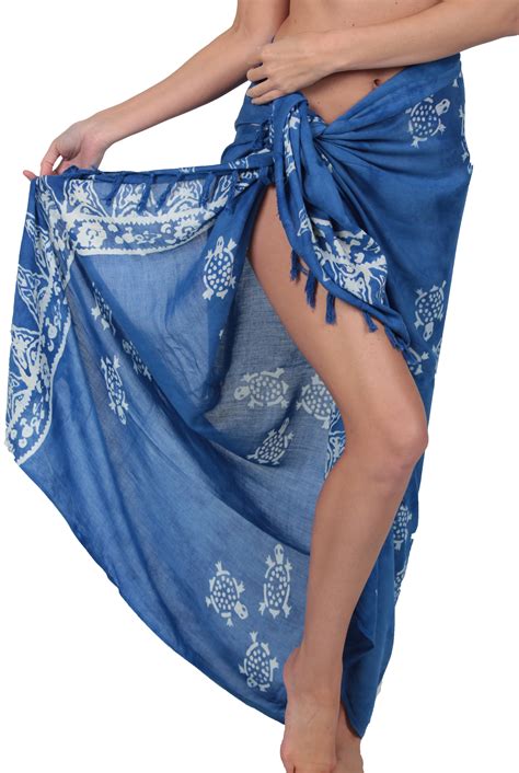 ingear long batik print sarong womens swimsuit wrap cover up pareo multi choise skirt dress