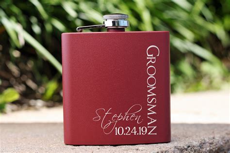 Groomsmen Gift Personalized Flask Custom Engraved Flask Hip Etsy