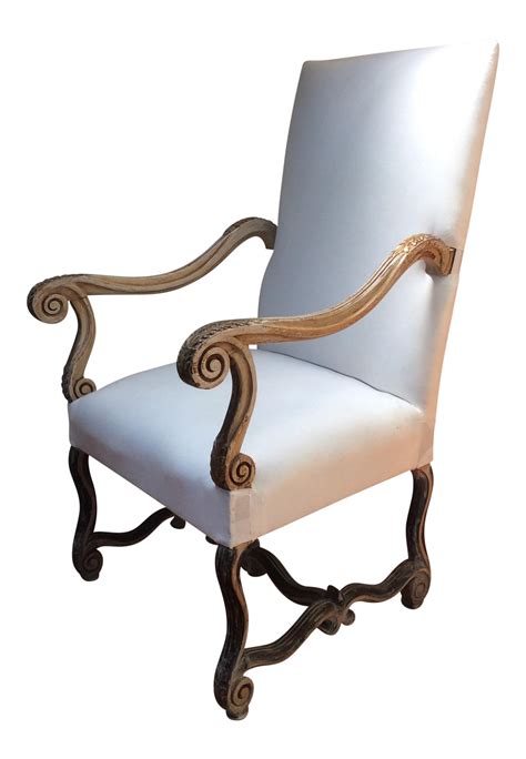 French Painted Finish Throne Chair | Throne chair, Chair ...