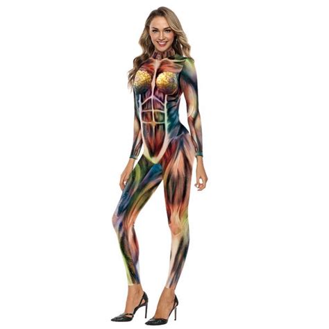 Chromatic Human Anatomy Women Costume Bodysuit Season Import