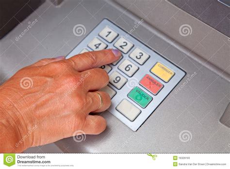 Every financial transactions deals with a. Entering Personal Identification Number On ATM Stock Image ...