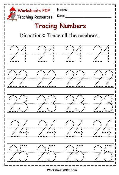 Numbers 1 50 Tracing Worksheets Worksheets Pdf Tracing Worksheets