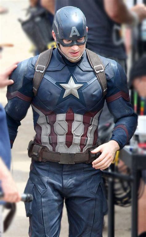 Marvels Chris Evans Captain America Civil War Costume Leather Jacket