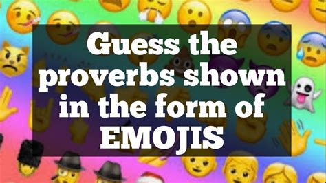 Can You Guess The Proverbs From The EMOJIS YouTube