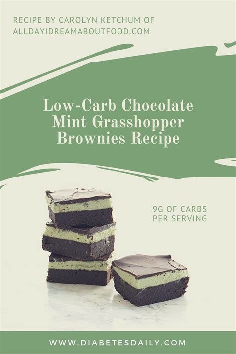 Low Carb Chocolate Mint Grasshopper Brownies Recipe Chocolate Mint