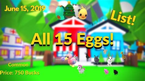 Adopt Me All 15 Eggs List Pets Release Dates Price And More