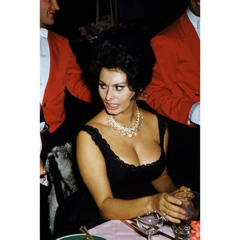 Sophia Loren 24x36 Poster Huge Cleavage At Party 1960s