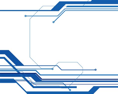 Technology Border Blue Simple Line Png And Psd Clipart Full Size Images