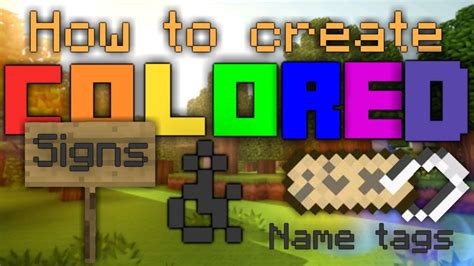 Minecraft How To Create Colored Signs And Name Tags Minecraft Pocket