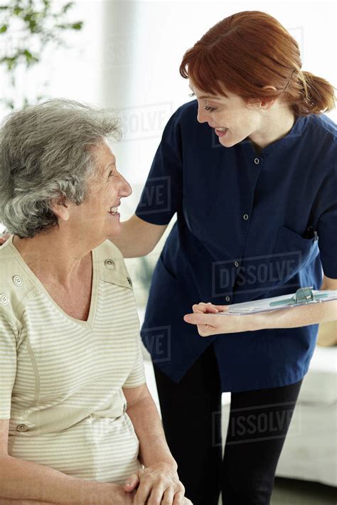 Nurse Talking To Patient Stock Photo Dissolve