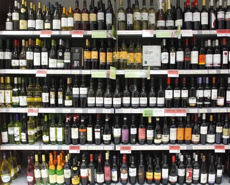 Wine Bottles On Shelf Shelves Editorial Image Image Of Super