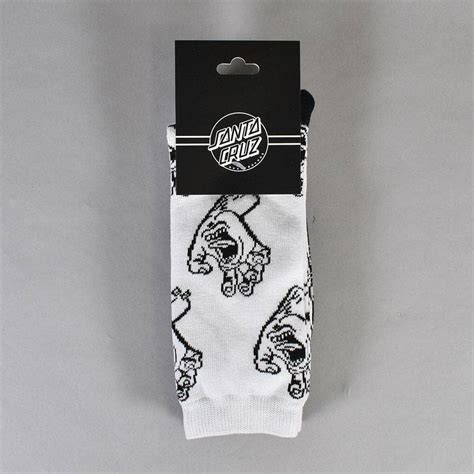 Santa Cruz Skateboards Mono Multi Hand Sock Whiteblack 2 Pack