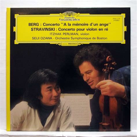 Berg Concerto A La Memoire Dun Ange Stravinsky Violin Concerto