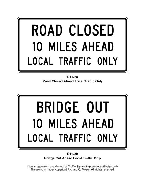 Manual Of Traffic Signs R11 Series Signs