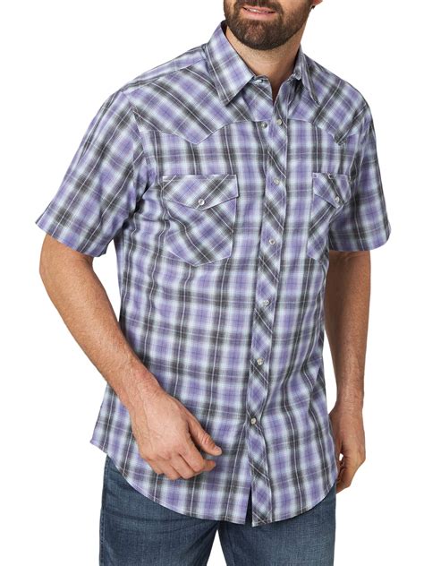 Wrangler Mens Short Sleeve 2 Pocket Western Shirt