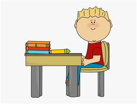 Child Sitting In Chair Clipart Sitting At Desk Clipart Hd Png