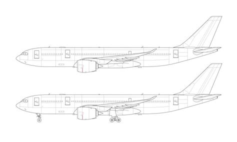 Airbus A330 800 Neo Blank Illustration Templates Norebbo