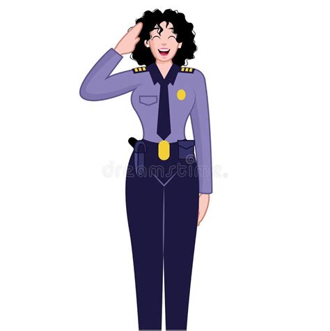happy police woman with uniform full body stock vector illustration of isolated boot 170510791