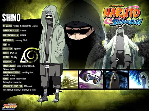 Hd Wallpaper Naruto Aburame Shino Guy Glasses Lettering Hood