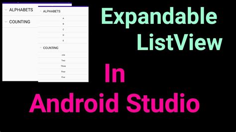 Expandable Listview Java How To Implement Expandable Listview In Android Studio Youtube