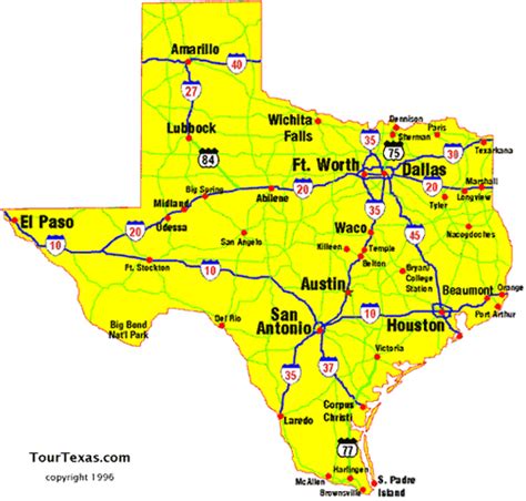 Map Of Texas Roads Vonny Johnette