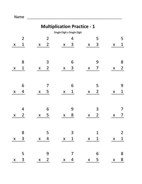 20 Multiplication Worksheets 1st 4th Grade 20 Sheets Etsy