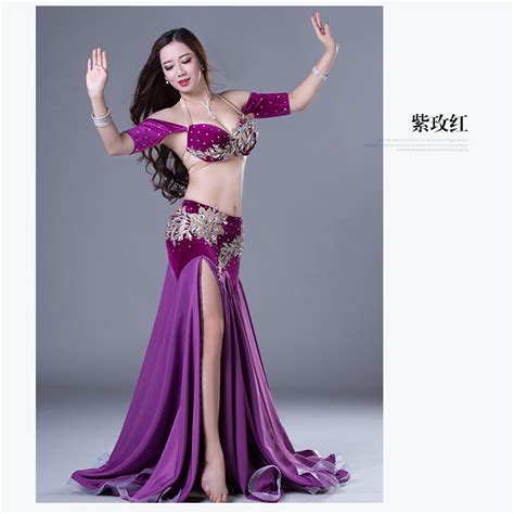 Wuchieal Professional Velvet Spandex And Silk Satin Ladies Indian Belly Dance Costumes Buy