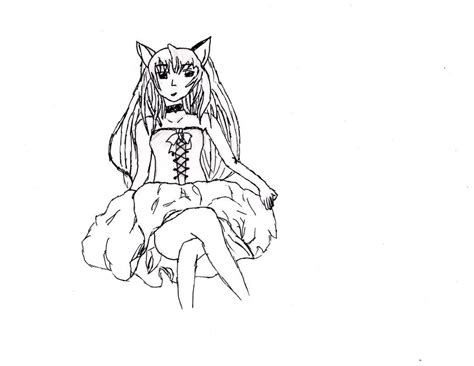 Anime Girl Outline By 1xlottiex1 On Deviantart