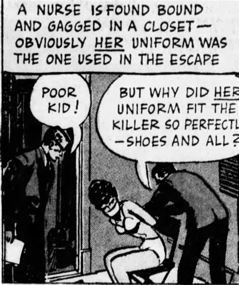 The uniform of a nurse who had been working on a coronavirus ward has been stolen in a they also took a plastic biobag containing the nurse's uniform, which had not been washed since a shift at. Steve Canyon Comic-- gagged nurse (uniform stolen ...