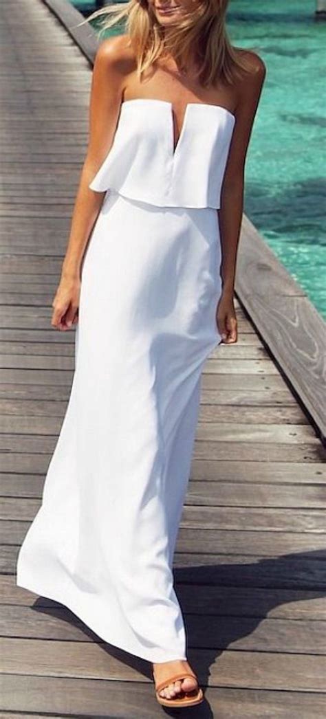 White Maxi Casual Beach Wedding Dress Maxi Dress Wedding Casual