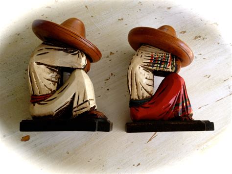 Siesta Duo Wooden Figures Mexican Collectible Siesta Etsy