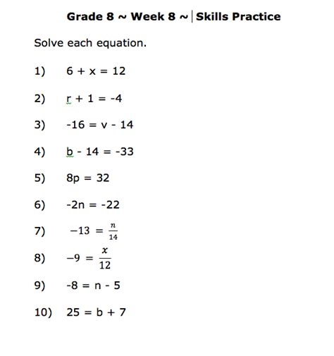 Geometry gets much more difficult at this level. Equation Questions Grade 8 - Tessshebaylo