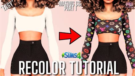 Make Your Own Cc Part 1 Recolors Sims 4 Cc Tutorial Youtube
