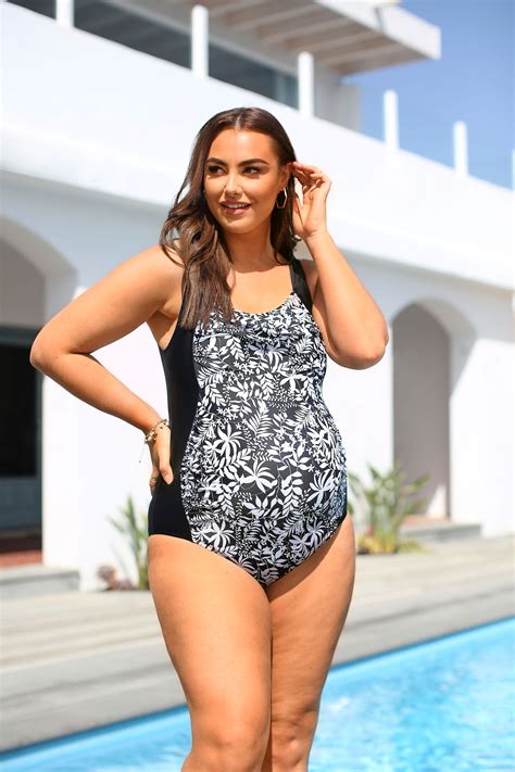 Bump It Up Maternity Black Floral Ruched Swimsuit Sizes 16 To 36 Yours Clothing